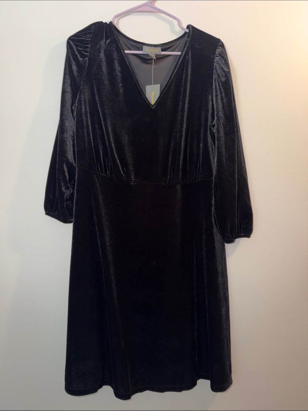 Style & Co velvet dress